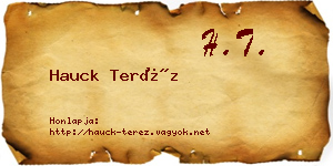 Hauck Teréz névjegykártya
